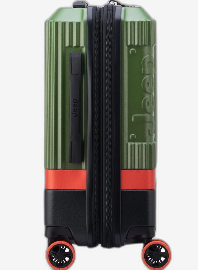 Jeep  JH001A 55 Cm Hardcase 4-Double Wheeled Expandable Cabin Luggage Trolley Case - Green  | Best Price UAE